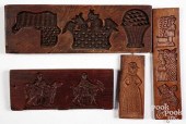 FOUR CARVED CAKEBOARDSFour car