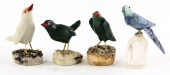 Four Carved Hardstone Birds20t
