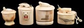 FOUR CARVED INUIT MARINE IVORY