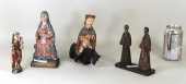 FOUR CARVED & POLYCHROMED SANT