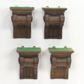 Four Carved Wood Brackets Medi