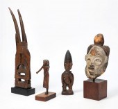 FOUR CARVED WOOD TABLE ARTICLE