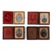 FOUR CASED NINTH PLATE PORTRAI