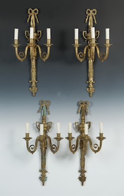 Four Cast Brass Electric Wall