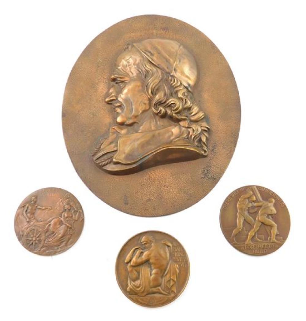 FOUR CAST BRONZE MEDALS, MAKERS