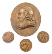 FOUR CAST BRONZE MEDALS, MAKER