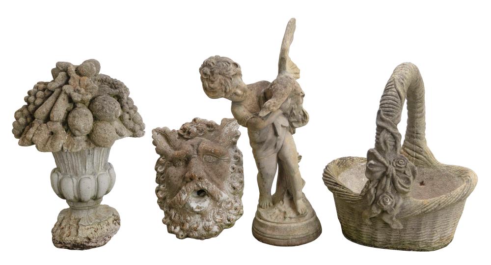FOUR CAST CONCRETE GARDEN