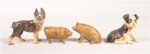 FOUR CAST IRON ANIMALS STILL B
