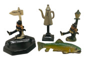 FOUR CAST IRON NOVELTIES - ASH