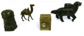 Four cast iron steel banks: Un