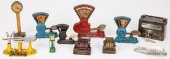 FOUR CAST IRON TOY SCALES<br>F