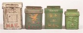 FOUR CAST IRON U.S. MAIL BOX S