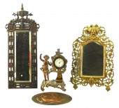 FOUR CAST METAL OBJECTS: A DEC