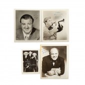 FOUR CELEBRITY AUTOGRAPHED PHO