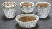 FOUR CEMENT PLANTERS, TO INCLU