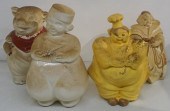 FOUR CERAMIC FIGURAL COOKIE JA