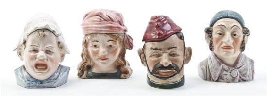 * Four Ceramic Figural Tobacco Jars