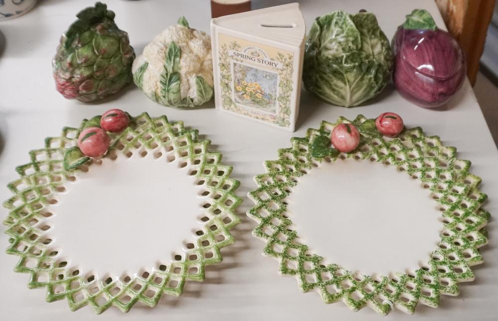 FOUR CERAMIC PLATES, FOUR