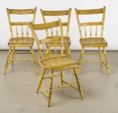 FOUR CHICKEN COOP SIDE CHAIRSA