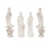 FOUR CHINESE BLANC DE CHIN QUA
