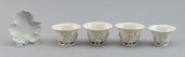 FOUR CHINESE BLANC DE CHINE PO