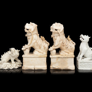 Four Chinese Blanc-de-Chine