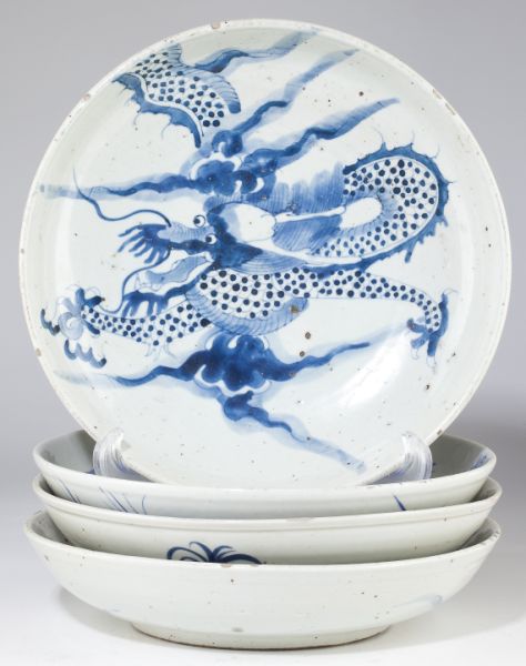 Four Chinese Blue and White