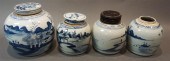 FOUR CHINESE BLUE AND WHITE GI