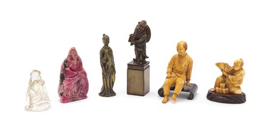 Four Chinese Carved Figural