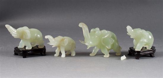 Four Chinese carved hardstone