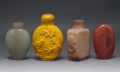 Four Chinese carved hardstone