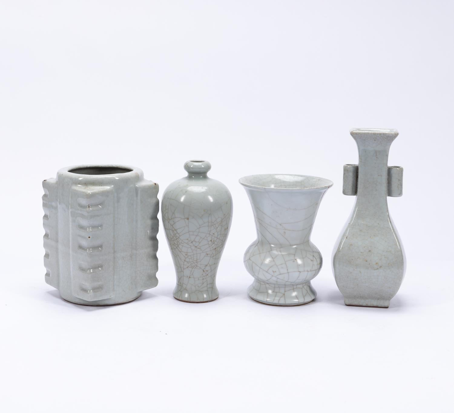 FOUR, CHINESE CELADON GLAZED