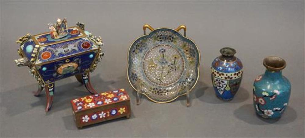 FOUR CHINESE CLOISONNé ENAMEL