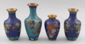 FOUR CHINESE CLOISONNÉ ENAMEL