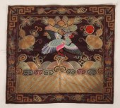 Four Chinese embroidery panels