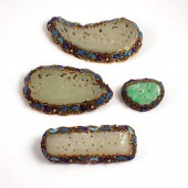 FOUR CHINESE ENAMEL AND GILT S