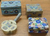 FOUR CHINESE ENAMEL DECORATED