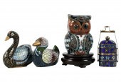 FOUR CHINESE ENAMEL DESK PIECE