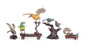 FOUR CHINESE ENAMELED SILVER S