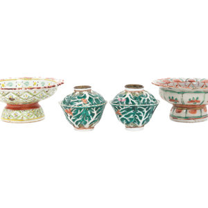 Four Chinese Export Famille Rose