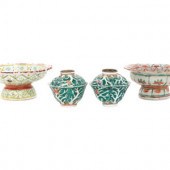 Four Chinese Export Famille Ro