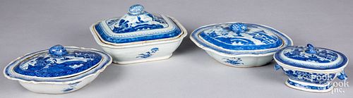 FOUR CHINESE EXPORT PORCELAIN