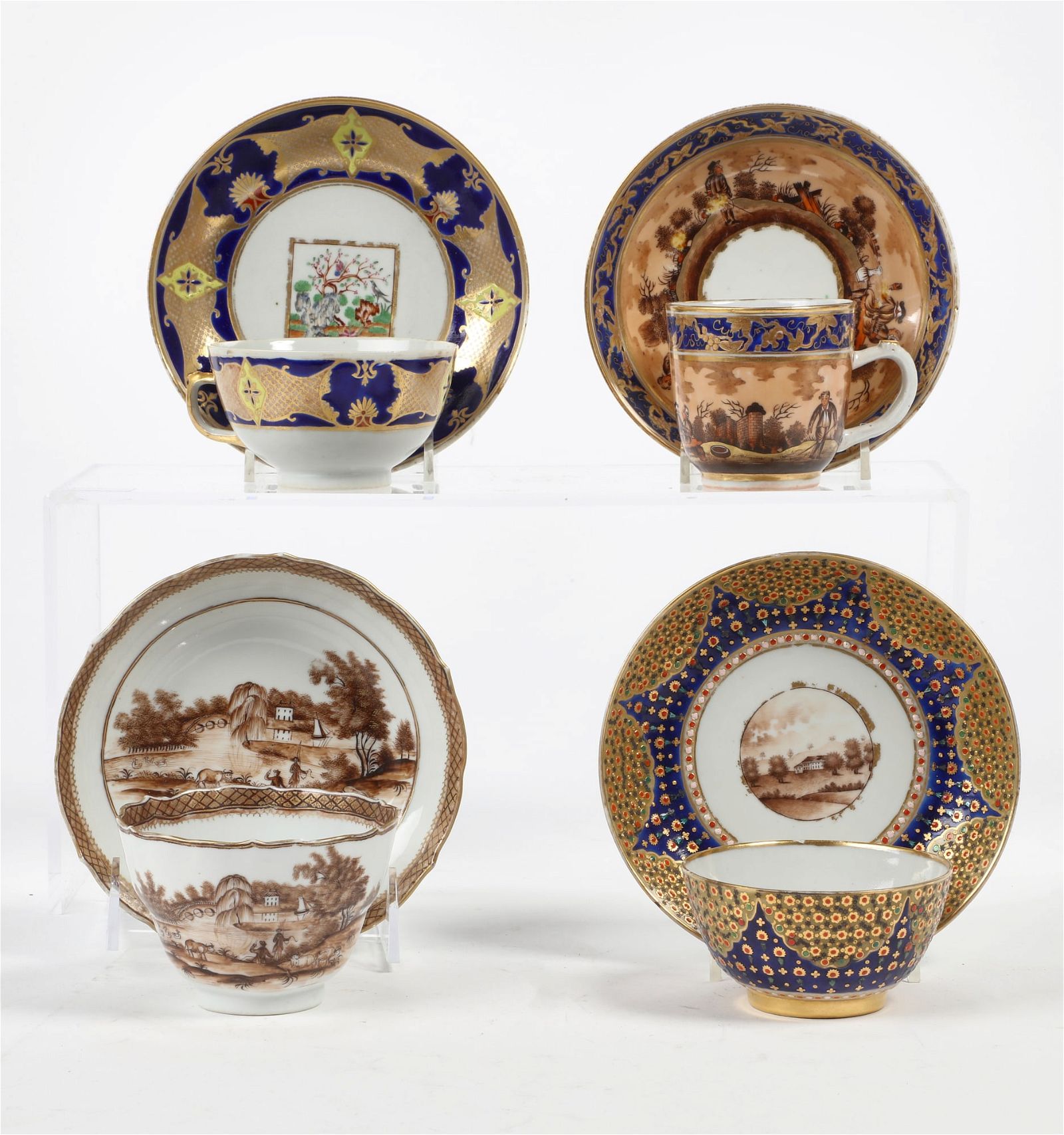 FOUR CHINESE EXPORT PORCELAIN
