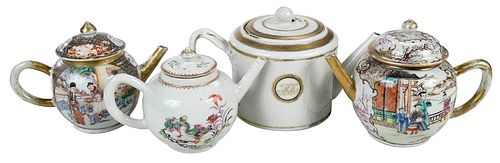 FOUR CHINESE EXPORT PORCELAIN
