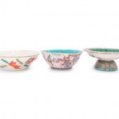 Four Chinese Famille Rose Porc