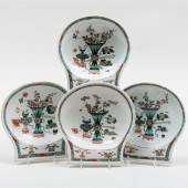 FOUR CHINESE FAMILLE VERTE POR