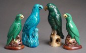 FOUR CHINESE GLAZED PORCELAIN