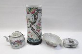 FOUR CHINESE HAND PAINTED PORC