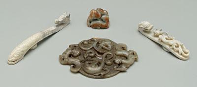 Four Chinese hardstone carvings,
