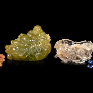 Four Chinese Hardstone Carvings the